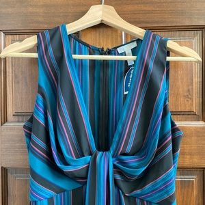 Leith Wide Leg Striped V-Neck Jumpsuit S